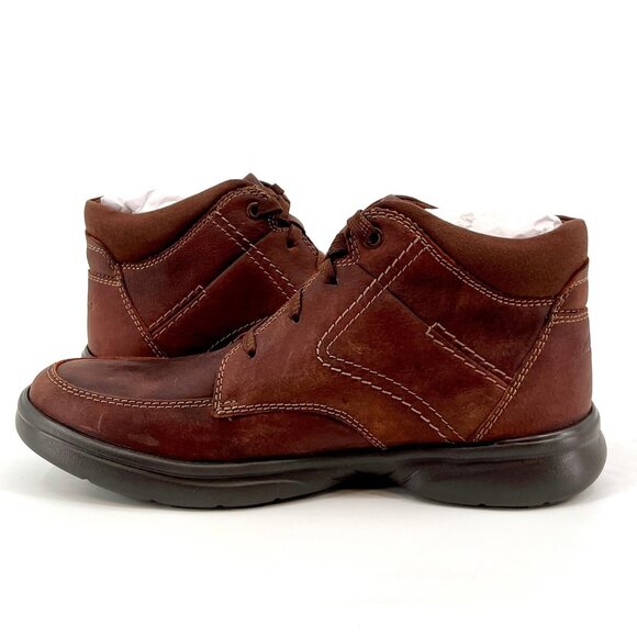 Clarks Bradley Leather Mid Comfort Boots Size 9M Brown Lace‑Up Ankle Boots - Picture 7 of 14